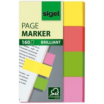 Štítky, papír, 4x40 listů, 20x50 mm, SIGEL „Brilliant“, smíšené barvy HN630 – Hledejceny.cz