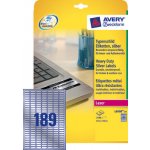 Avery Zweckform L6008-20 Velmi odolné etikety 25,4x10mm 3780 ks stříbrná – Zboží Dáma