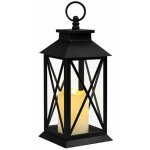 Verk 12386 Dekorativní LED lucerna se svíčkou, 28 cm, 3× AAA baterie, černá – Zboží Dáma