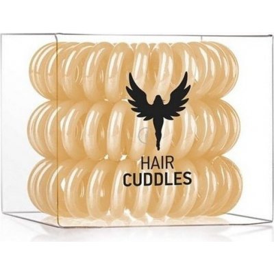 HH SIMONSEN Hair Cuddles Gold 3ks - spirálové gumičky do vlasů - zlaté
