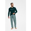Pánské pyžamo Henderson 172714 pánské pyžamo dlouhé zelené