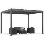 Garden Point Lagos Premium 3x4 volně stojící terasová pergola antracitová a bílá – Zboží Mobilmania