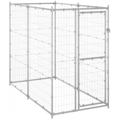 vidaXL Venkovní psí kotec pozinkovaná ocel 950 x 950 x 185 cm – Zboží Dáma