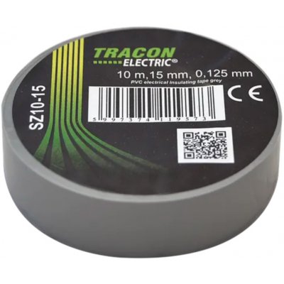 Tracon Electric Páska izolační 10 m x 15 mm šedá