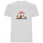 Pánské tričko VÁNOČNÍ PARODIE BEATLES bílá – Sleviste.cz