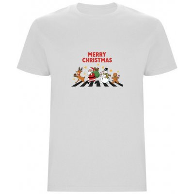 Pánské tričko VÁNOČNÍ PARODIE BEATLES bílá – Sleviste.cz