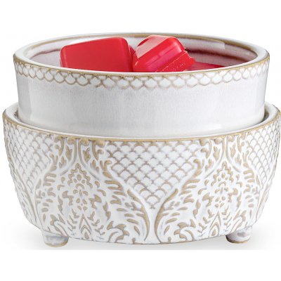 Candle Warmers elektrická aroma lampa a ohřívač svíček 2v1 Vintage White – Zboží Dáma