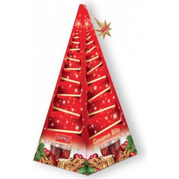 Impra Vánoční stromeček červený Cinnamon Blitz černý čaj s mandle 15 x 2 g