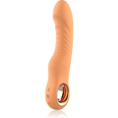 Dream Toys GLAM Flexible Ribbed Vibe oranžový – Zboží Mobilmania