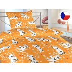 Dadka povlečení Pejsci oranžové 45 x 60 90 x 130 cm – Sleviste.cz