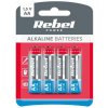 Baterie primární REBEL Alkaline Power AA 4ks BAT0061B