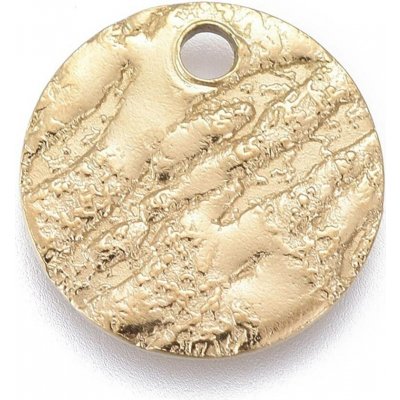 NUBIO Přívěsek z 304 oceli "kolečko s texturou", 10,5x1 mm – Hledejceny.cz