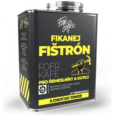Fixi Coffee Fofr kafe Fikanej fištrón směs výběrové kávy jemně mletá stylový plechový kanystr 0,5 kg – Zboží Dáma