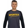 Rybářské tričko, svetr, mikina SPORTEX Tričko s dlouhým rukávem a logem černé
