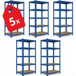 Vyprodej-Regalu.cz Regál 1800 x 900 x 400 mm 5 polic modrý 5 ks – Hledejceny.cz