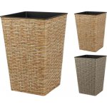 PROGARDEN Květináč čtvercový 24 x 35 cm polyratan šedá KO-VM3000080seda – Sleviste.cz