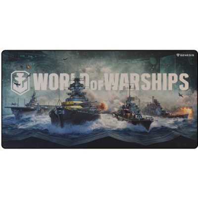 GENESIS Herní podložka pod myš Genesis CARBON 500 WORLD of WARSHIPS ARMADA, MAXI 90x45cm NPG-1737 – Zboží Mobilmania