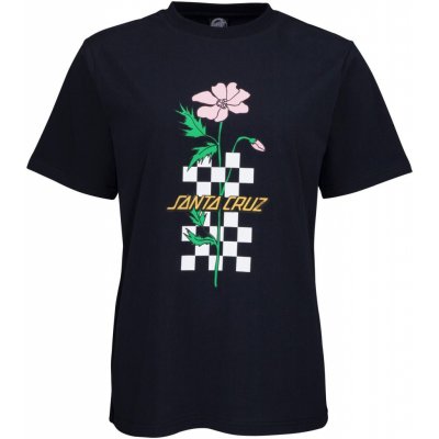 SANTA CRUZ CHECKERBLOOM STRIP TEE Black – Zbozi.Blesk.cz