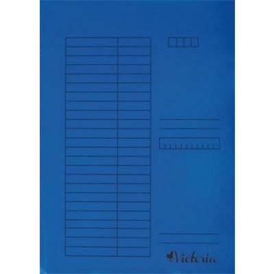 VICTORIA Desky s chlopněmi, modré, karton, A4, VICTORIA ,balení 5 ks 15925 – Zboží Živě