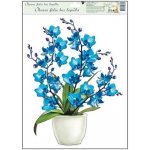 Anděl Přerov Okenní fólie bez lepidla orchideje tmavě růžová 42 x 30 cm – Sleviste.cz