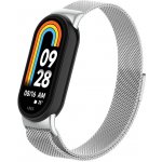 Xiaomi Milánský tah magnetický - kovový náhradní řemínek pro Mi Smart Band 8/9/10 Stříbrná MBSCZ-8MT01 – Zboží Mobilmania