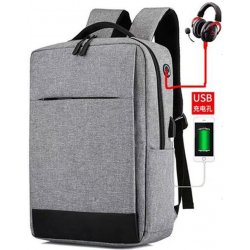 DeTech Batoh pro notebook Power Backpack BP-04, 15.6", šedá