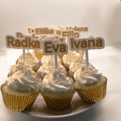 Zápich se jménem na muffin a cupcake | | Jmenovka na cukroví | Jmenovka na cukroví – Hledejceny.cz