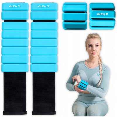DrFit silikonové zátěže na kotníky zápěstí, nastavitelná hmotnost 2x 0,45 kg – Hledejceny.cz