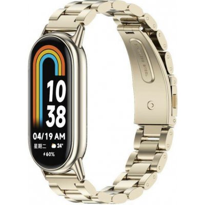 VSECHNONAMOBIL 118044 CLASSIC Kovový řemínek pro Xiaomi Smart Band 10 / 9 / 8 zlatý – Zboží Mobilmania