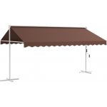 Outsunny Volně stojící markýza 4,5 x 3,4 m kávová – Sleviste.cz