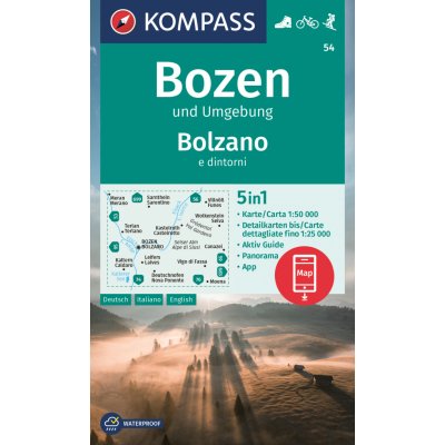 Bozen, Bolzano (Kompass - 54) - turistická mapa