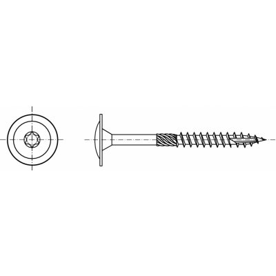 PROFISTYL Vrut konstrukční tesařský talířová hlava TORX nerez A2 Varianta: Vrut konstr.talířová hl.TX25 A2 6,0x060 – Zboží Mobilmania