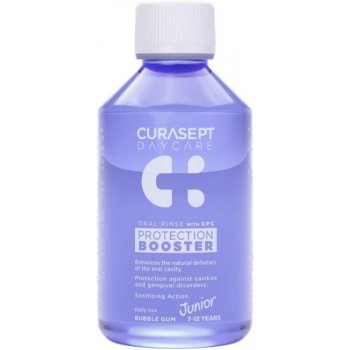 Curasept Daycare Protection Junior Booster ústní voda pro děti 7-12 years Bubble Gum 250 ml