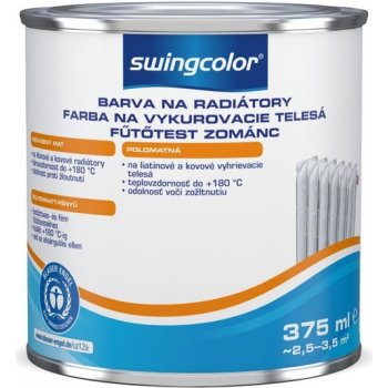 Swingcolor Barva na radiátory, bílá, polomatná, 375 ml 6166 375ML 0000