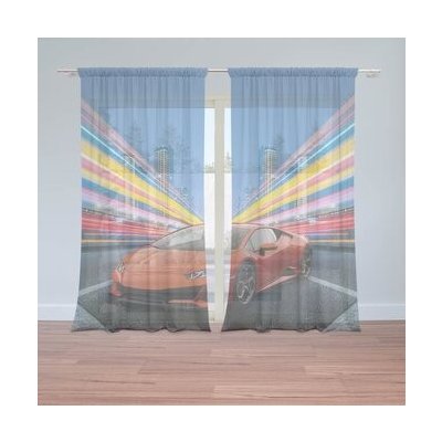 Sablio Záclony Sportovní auto 2: 2ks 150x250cm – Hledejceny.cz