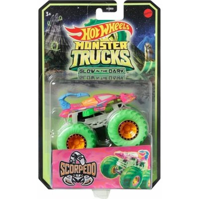Mattel Hot Weels Monster Trucks svítící ve tmě Scorpedo