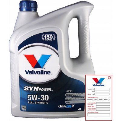 Valvoline SynPower MST C3 5W-30 4 l – Sleviste.cz