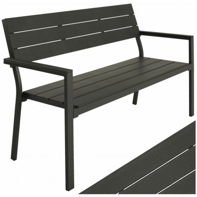 tectake zahradní lavice line tmavě šedá 403546 – Zbozi.Blesk.cz