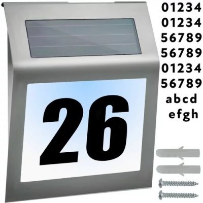 LED solární číslo domu – Sleviste.cz