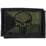 Nášivka: Vlajka Česká republika PUNISHER [40x26] [ssz] olivová | černá – Hledejceny.cz