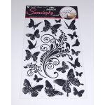 Anděl 10147 samolepící dekorace černošedí motýlci 60x32cm – Zboží Dáma