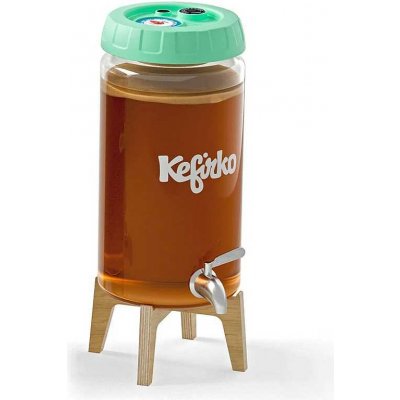 Kefirko Kombucha fermenter se stojánkem a výčepem 4 l zelený – Hledejceny.cz