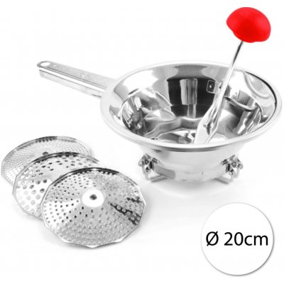 Cookcase art.370 Ruční nerezový pasírovač, 3 vyměnitelné sítka, 20cm – Sleviste.cz