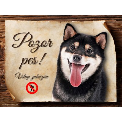 Sport hobby Cedulka Shiba-Inu II Pozor pes zákaz 20 x 15 cm – Zbozi.Blesk.cz