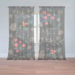 Sablio Záclony Sváteční les: 2ks 150x250cm – Zboží Mobilmania