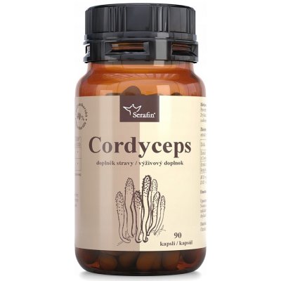 Serafin Cordyceps s jitrocelem 40% polysacharidů 90 kapslí – Hledejceny.cz