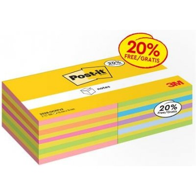 3M POSTIT Samolepicí blok poznámkových lístků, 76 × 76 mm, 2 × 450 listů, 3M POST-IT, různé barvy 7100321423 – Hledejceny.cz