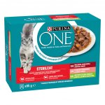 Purina One Sterilcat kuře krůta hovězí losos 40 x 85 g – Sleviste.cz