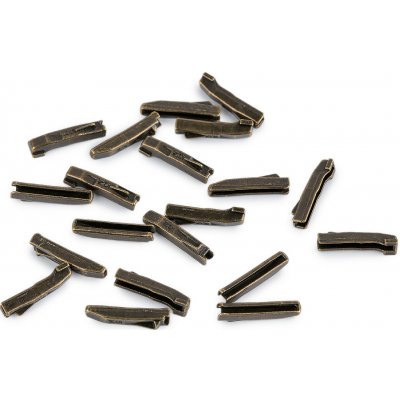 Spodní koncovka na opravu kovového dvoucestného zipu Varianta: 2 staromosaz, Balení: 10 sada – Zboží Mobilmania