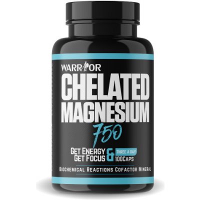 Warrior Chelated Magnesium 750 - magnézium chelat 100 kapslí